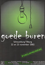Affiche Voorstelling Goede Buren door het Souvenir Theater Compagnie in Tilburg